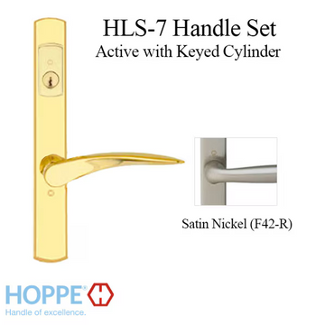 HOPPE HLS7 HANDLESET, RODOS, M1603/2167N, KEYED ACTIVE, SATIN NICKEL - 2745698